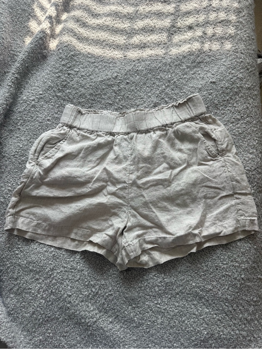 J. Crew Tan 100% Linen Shorts